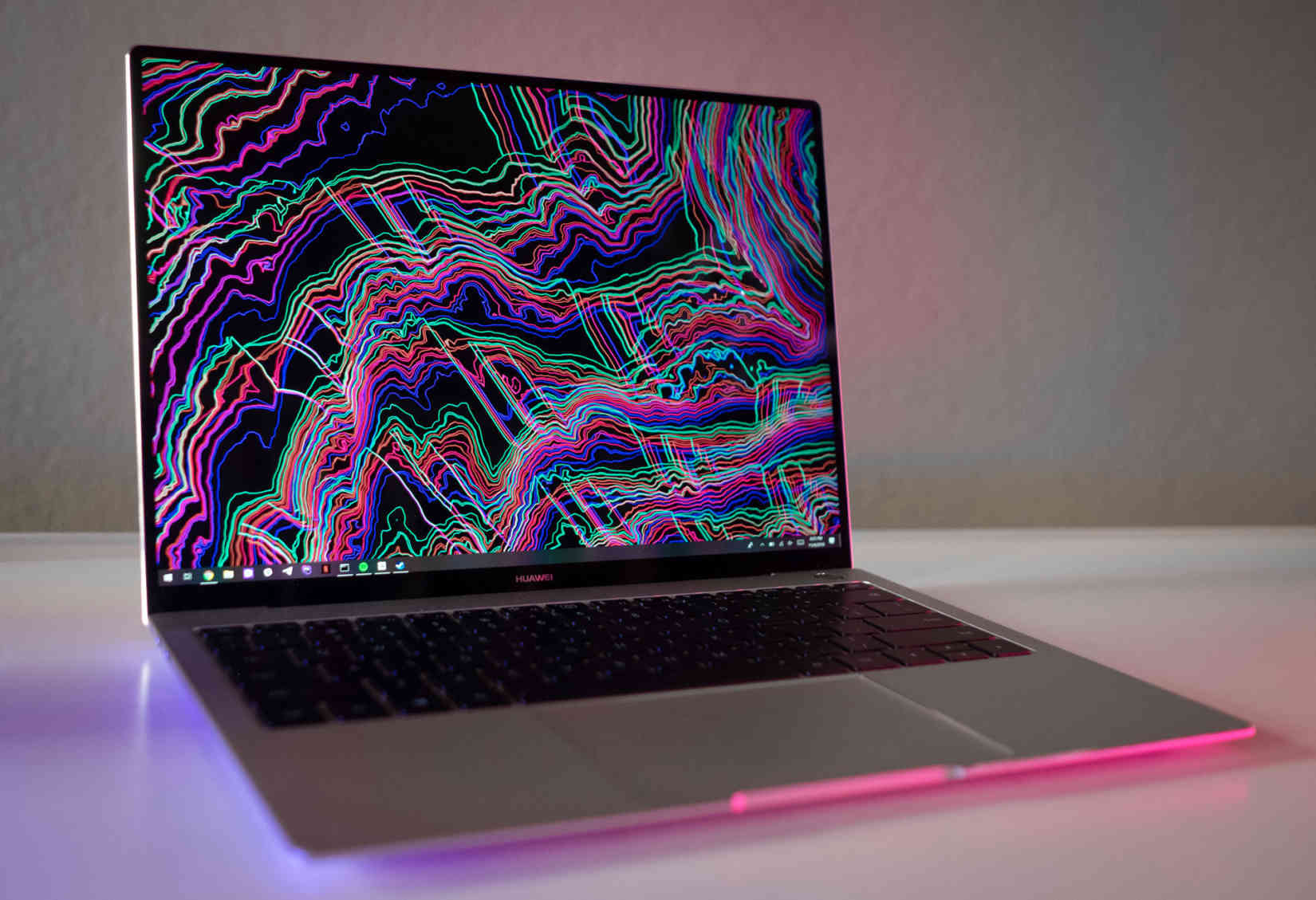 Huawei MateBook X Pro laptop open on the table